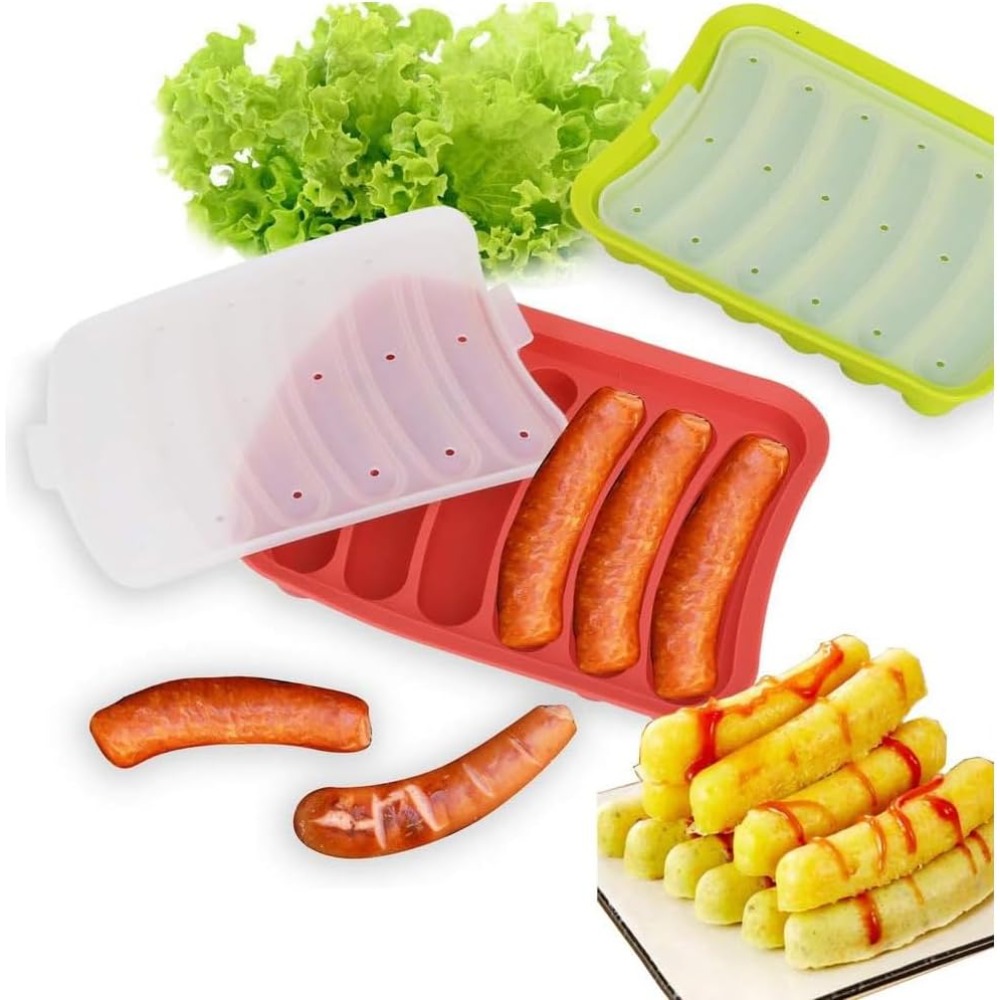 1Pcs Silicone Sausage Mold 6-c - Hot Dog Vending Cart ulasan dan harga