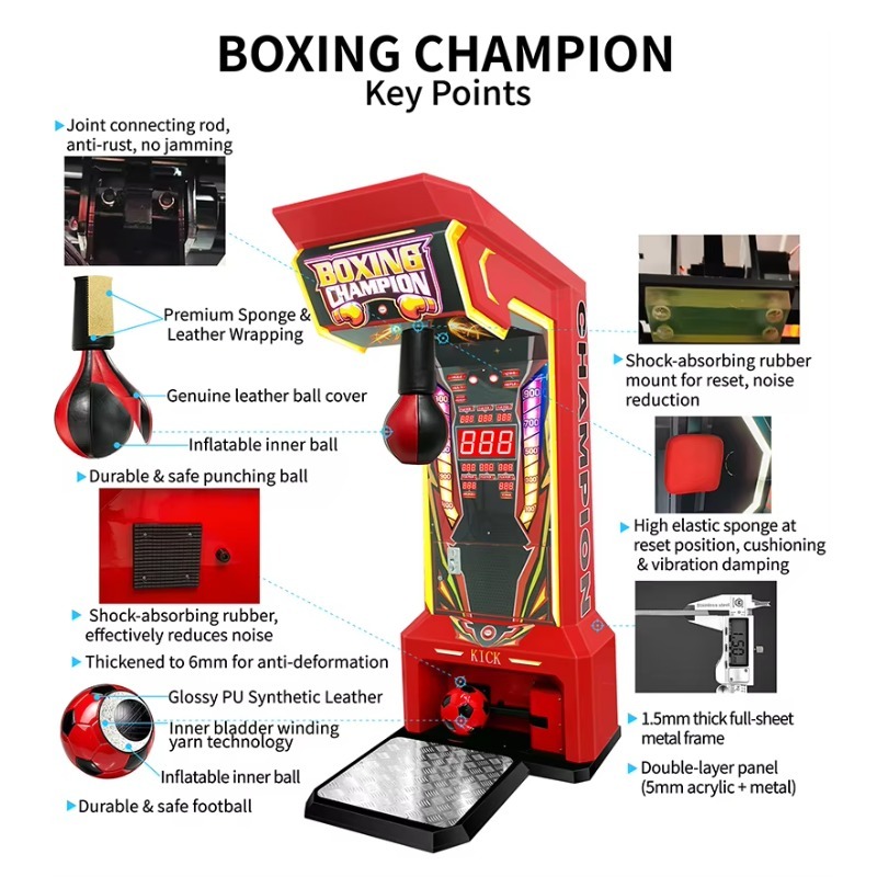 2‑in‑1 Coin Operated Boxing Ar - Boxing Machine Arcade ulasan dan harga